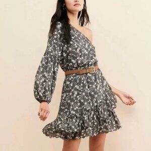 ANTHROPOLOGIE/DOLAN COLLECTION Lindsay Dress, Grey Motif, XS